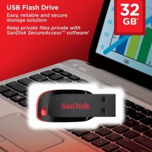 Memorie USB Flash Drive SanDisk Cruzer Blade, 32 GB, USB