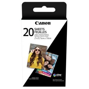 Hartie foto Canon ZINK pentru Zoemini, 5x7.6 cm, 20 bucati.