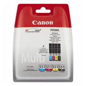 Cartuse cerneala Canon kit CLI551XL,Black, cyan, magenta, yellow + hartie