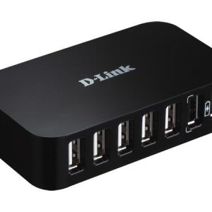 Hub USB D-Link, DUB-H7, 7 porturi, USB 2.0, adapter 5