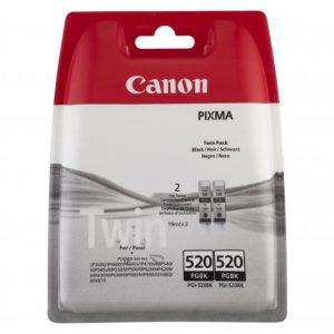 Cartus cerneala Canon PGI-520BK, black, twin pack, 2x19ml / 2x320