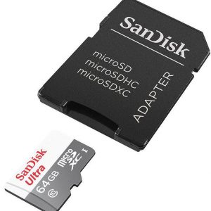 Card de memorie SanDisk Ultra Micro SD, 64GB, Adaptor SD,