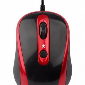 Mouse A4tech cu fir, optic, V-TRACK, 1600dpi, negru/rosu, V-Track padless,