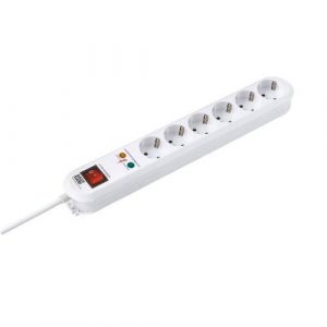 Prelungitor Bachmann SMART 6xCEE7/3 PC, cu intrerupator, lungime cablu 1.5m,