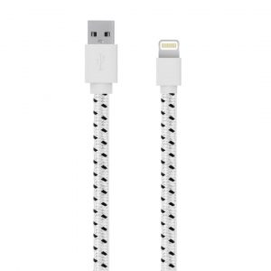 Cablu de date/incarcare Serioux, port Lightning, acoperit cu materialtextil, rezistent