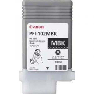 Cartus cerneala Canon PFI-102MB, matte black, capacitate 130ml, pentru Canon