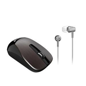 KIT MOUSE+CASTI MH-8015, chocolate, Mouse Sensor engine: Blue Eye, 800-