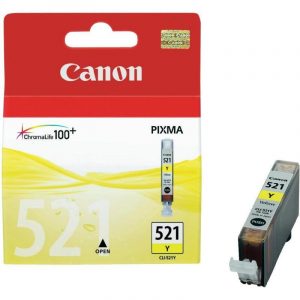 Cartus cerneala Canon CLI-521Y, yellow, 9ml / 505 pagini, pentru