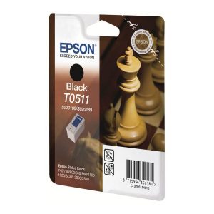 Cartus cerneala Epson T0511, black, capacitate 24ml, pentru Epson Stylus