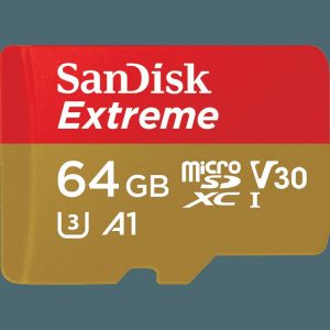 Card de memorie MicroSD SanDisk Extreme, 64GB, Adaptor SD, Class
