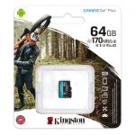 Card de Memorie MicroSD Kingston Canvas GO Plus, 64GB, Adaptor