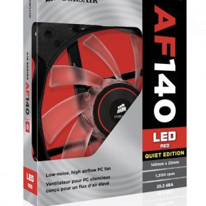Cooler carcasa Corsair AF140 LED Red Quiet Edition High Airflow,