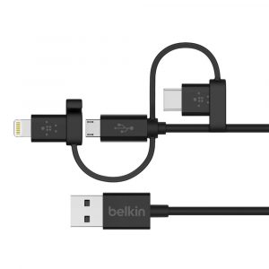 Cablu Belkin, USB Tip C, Micro-USB, 1.2m, compatible with Lightning,
