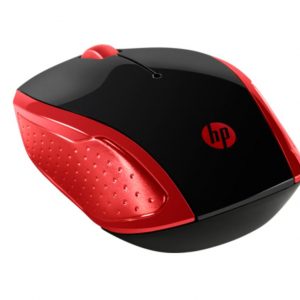 HP Mouse Wireless optic 1000dpi. Culoare: negru/ rosu. Dimensiune: 9.5