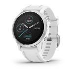Ceas Smartwatch Garmin Fenix 6S, GPS, Silver w/White Band