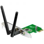 Adaptor wireless Asus, N300, PCI-E, 2 antene detasabile,  low