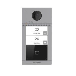Post de exterior videointerfon Hikvision DS-KV8213-WME1/Flush, WIFI, montaj incastrat, 2