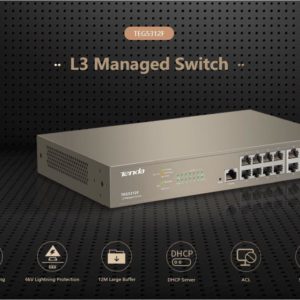 Switch Tenda TEG5312F, 12 port, 10/100/1000 Mbps