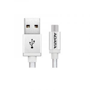 Cablu ADATA, Micro USB to USB type-A, 100cm, argintiu