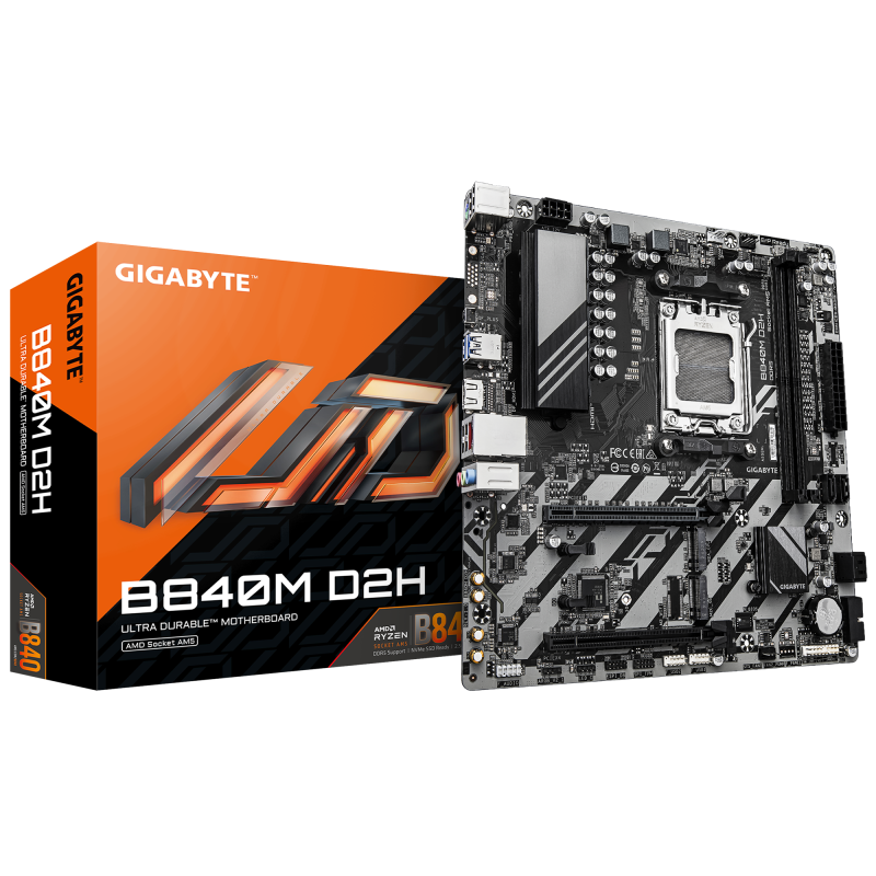 Placa de baza Gigabyte B840M D2H, Socket AM5, DDR5, Micro-ATX
