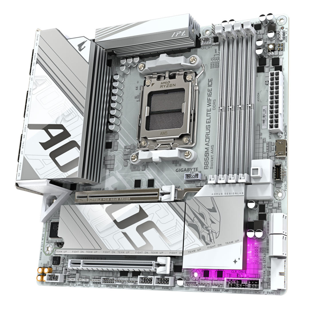 Placa de baza Gigabyte B850M AORUS ELITE WIFI6E ICE, Socket - Image 2