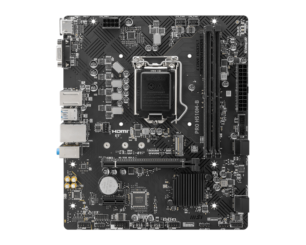 Placa de baza MSI PRO H510M-B, Socket 1200, DDR4, Micro-ATX - Image 2