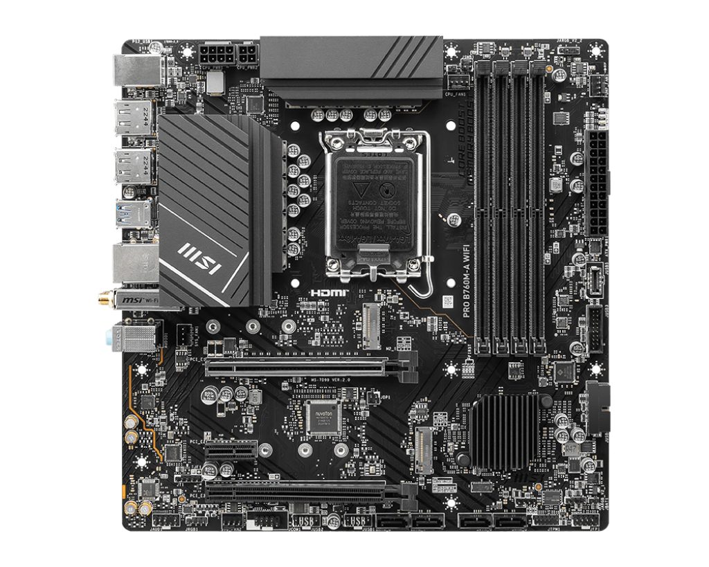 Placa de baza MSI PRO B760M-A WIFI, Socket 1700, DDR5,