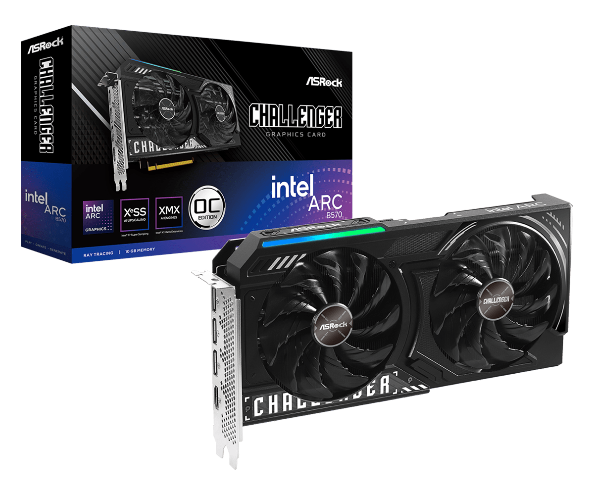 Placa video ASRock Intel Arc B570, 10GB GDDR6, PCI Express
