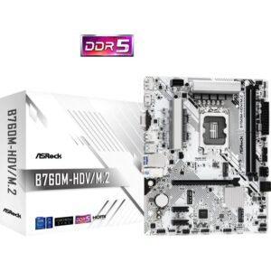 Placa de baza ASRock B760M-HDV/M.2, LGA 1700, DDR5, Micro-ATX