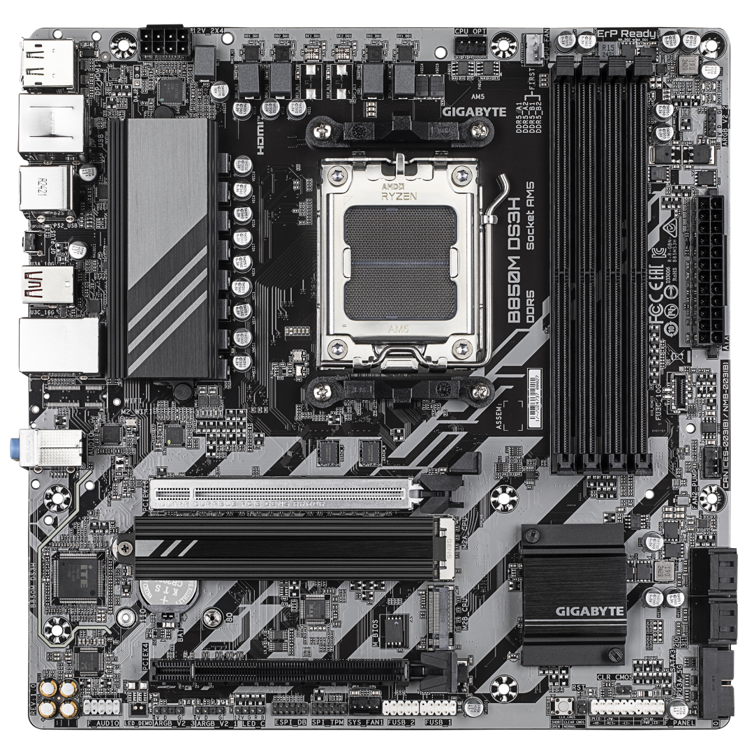 Placa de baza Gigabyte B850M DS3H, Socket AM5, DDR5, Micro-ATX - Image 2