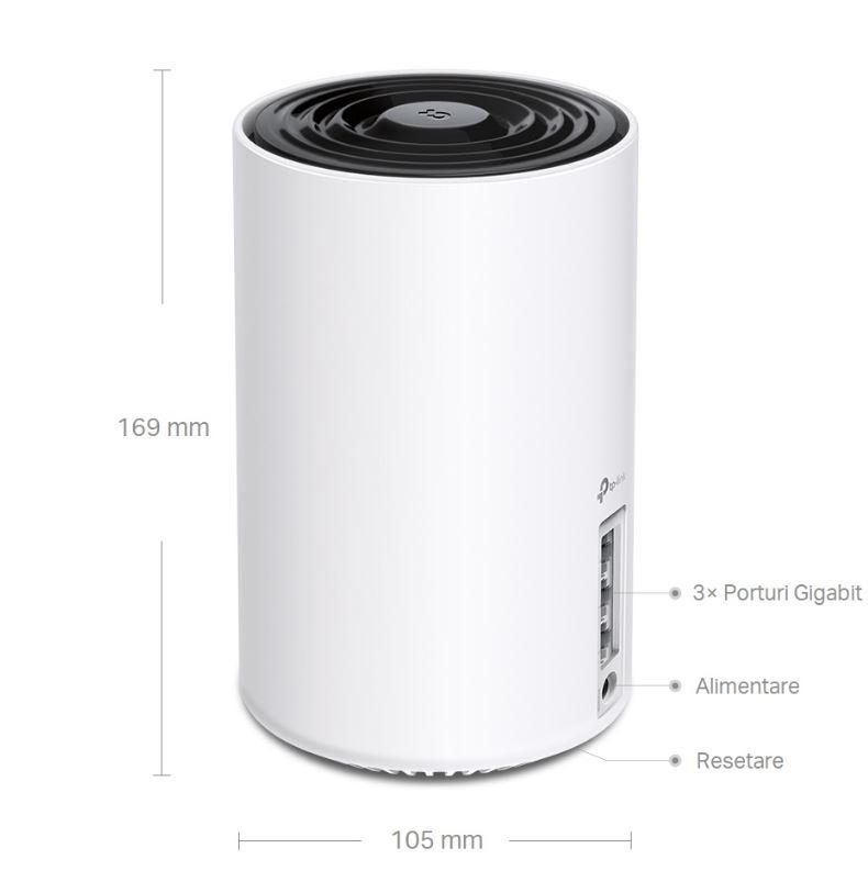 Router wireless TP-Link Deco XE75, WIFI 6E, Mesh, Tri-Band - Image 2