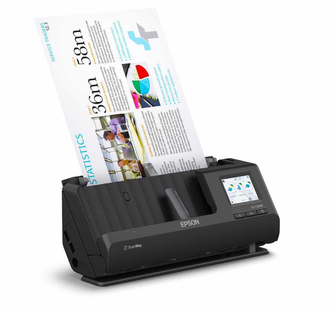 Scanner EPSON ES-C380W, A4, Automat, Sheetfed, USB + WLAN - Image 3